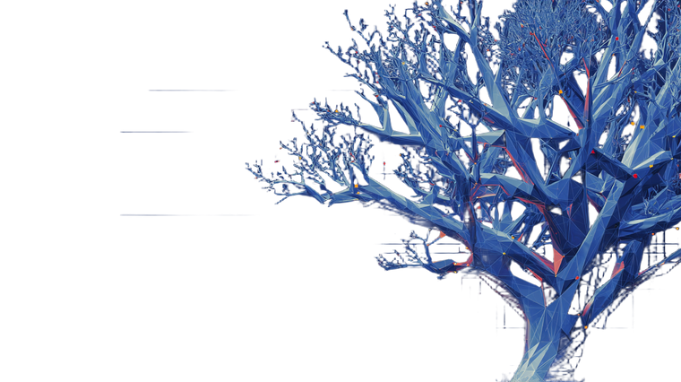 Geometric Ai Tree Vinyl Car Decal Sticker – Waterproof & UV-Resistant 5.4