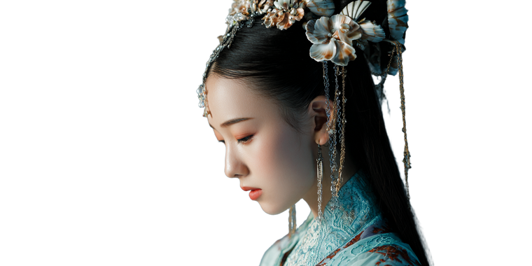 Ancient Chinese Beauty V46 Vinyl Car Decal Sticker – Waterproof & UV-Resistant 5.12"