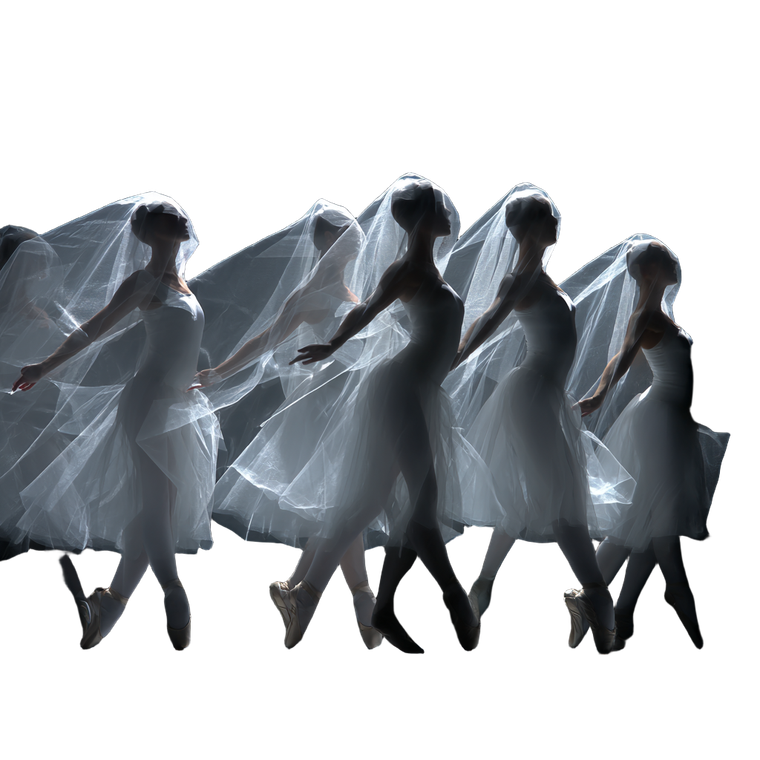 Veiled Ballet Dancers Vinyl Car Decal Sticker – Waterproof & UV-Resistant 3.4133333333333336"