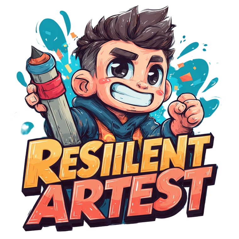 Resilient Artist Logo Vinyl Car Decal Sticker – Waterproof & UV-Resistant 6.826666666666667"