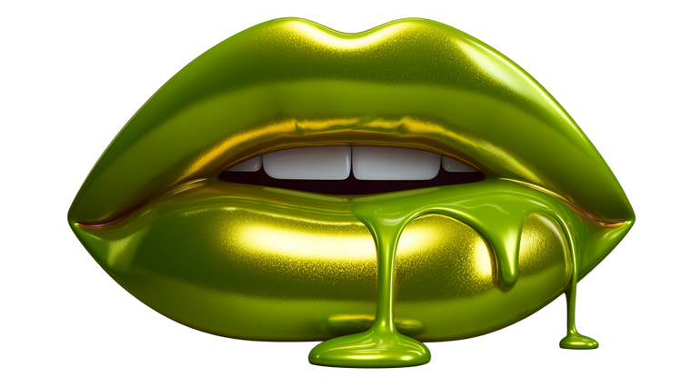 Neon Dripping Lips Vinyl Car Decal Sticker – Waterproof & UV-Resistant 5.4