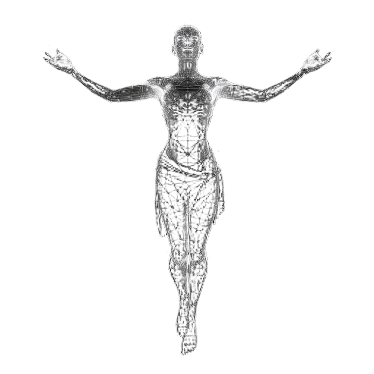 Wireframe Oracle Pose Vinyl Car Decal Sticker – Waterproof & UV-Resistant 6.826666666666667"