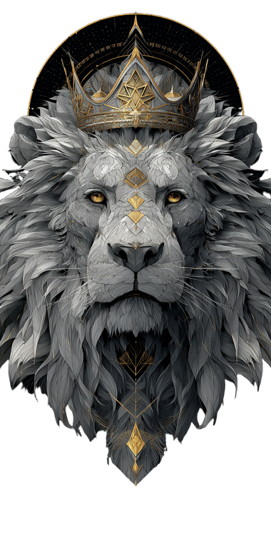 Majestic Crowned Lion V18 Vinyl Car Decal Sticker – Waterproof & UV-Resistant 5.12"