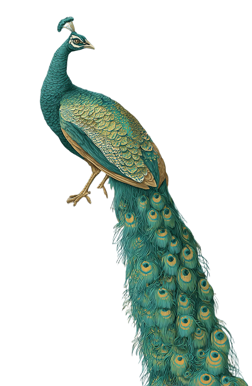 Beautiful Peacock V3 Vinyl Car Decal Sticker – Waterproof & UV-Resistant 4.4