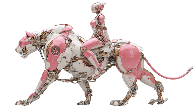 Robotic Rider Vinyl Car Decal Sticker – Waterproof & UV-Resistant 2.773333333333333