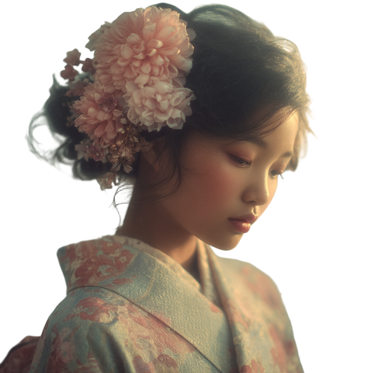 Elegant Kimono Beauty V3 Vinyl Car Decal Sticker – Waterproof & UV-Resistant 3.4133333333333336"