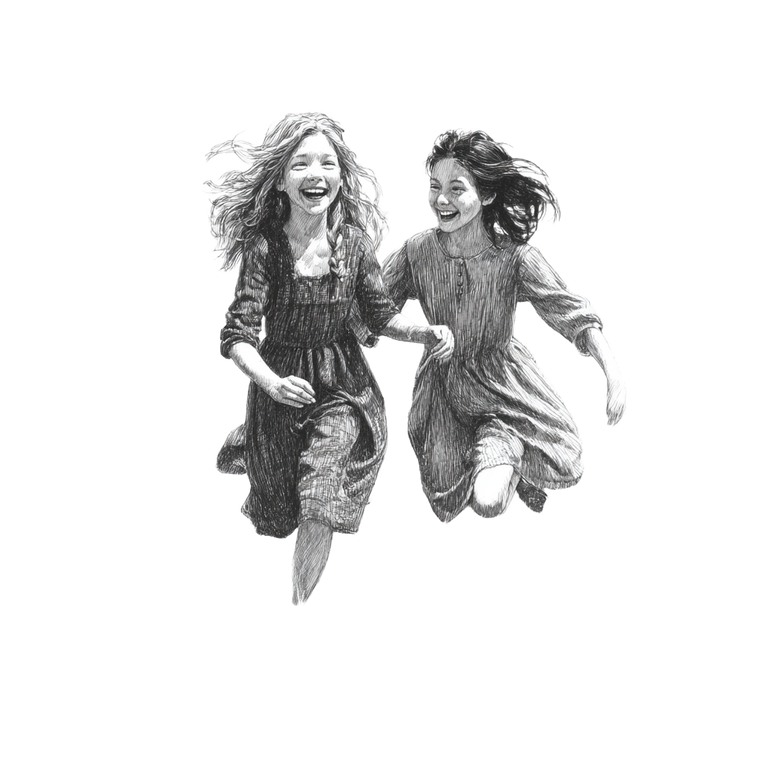 Joyful Girls Running Vinyl Car Decal Sticker – Waterproof & UV-Resistant 3.4133333333333336" Joyful Girls Running Vinyl Car Decal Sticker – Waterproof & UV-Resistant 3.4133333333333336"