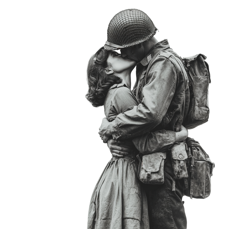 Soldier'S Embrace V2 Vinyl Car Decal Sticker – Waterproof & UV-Resistant 3.4133333333333336"