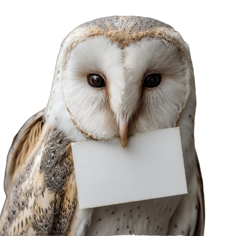 White Barn Owl V4 Vinyl Car Decal Sticker – Waterproof & UV-Resistant 3.4133333333333336"