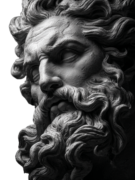 Zeus Head Vinyl Car Decal Sticker – Waterproof & UV-Resistant 8.213333333333333"