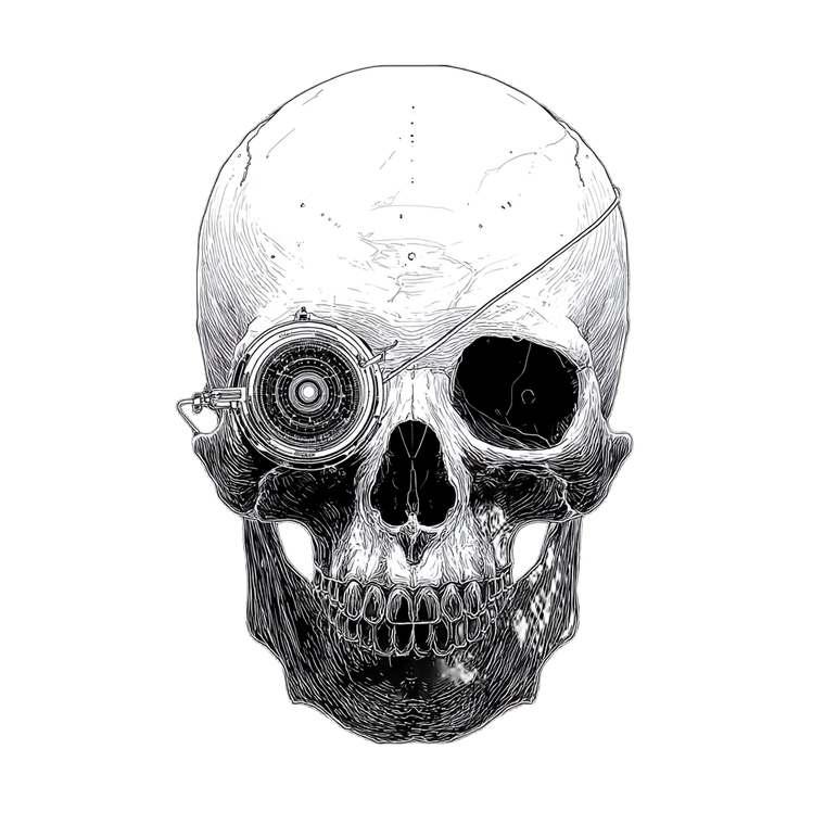 Bionic Skull Vinyl Car Decal Sticker – Waterproof & UV-Resistant 3.4133333333333336"