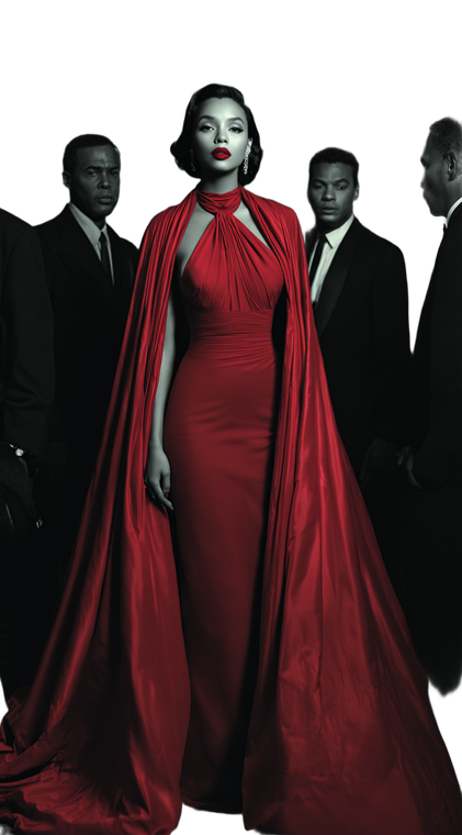 Red Dress Elegance Vinyl Car Decal Sticker – Waterproof & UV-Resistant 4.906666666666666"