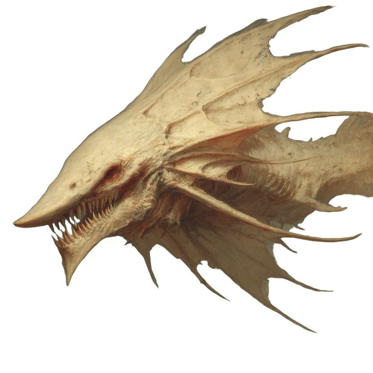 Undead Shark Creature Vinyl Car Decal Sticker – Waterproof & UV-Resistant 3.4133333333333336"