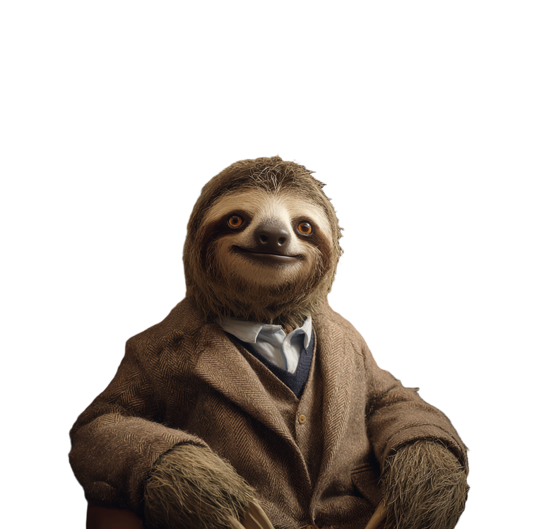 Business Sloth V2 Vinyl Car Decal Sticker – Waterproof & UV-Resistant 3.4133333333333336"