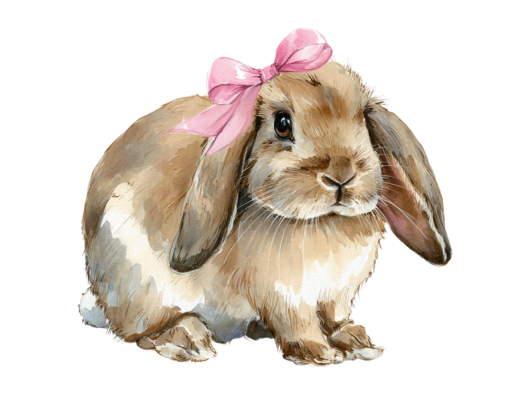 Cute Bow Rabbit Vinyl Car Decal Sticker – Waterproof & UV-Resistant 3.1466666666666665"
