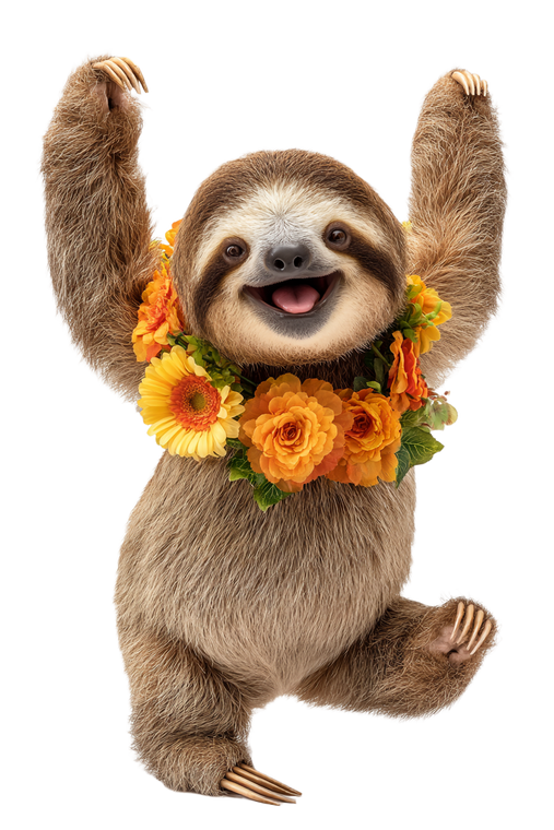 Happy Brown Sloth Vinyl Car Decal Sticker – Waterproof & UV-Resistant 4.4