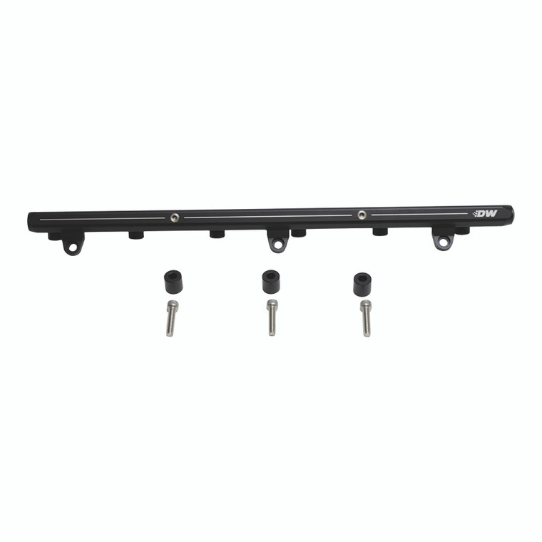 Ultimate Fuel Injector Rail | Fits Various 1966-1976 Toyota Mark II & Crown | Anodized Black Aluminum | Stainless Steel Hardware