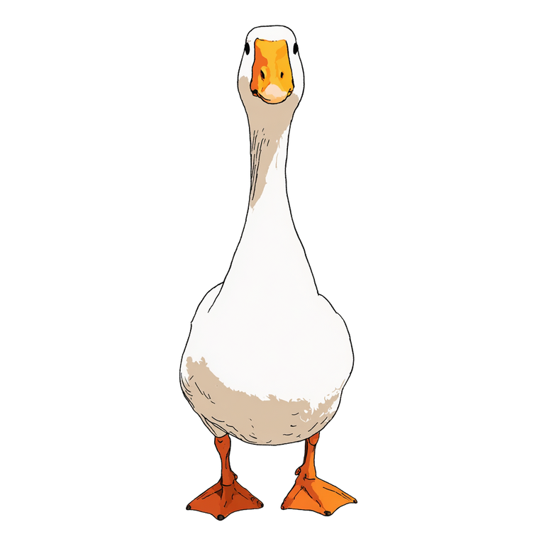 Cute 2D Goose Vinyl Car Decal Sticker – Waterproof & UV-Resistant 6.826666666666667"