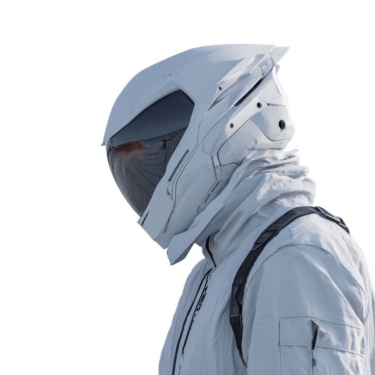 Futuristic Helmet Vinyl Car Decal Sticker – Waterproof & UV-Resistant 3.4133333333333336"