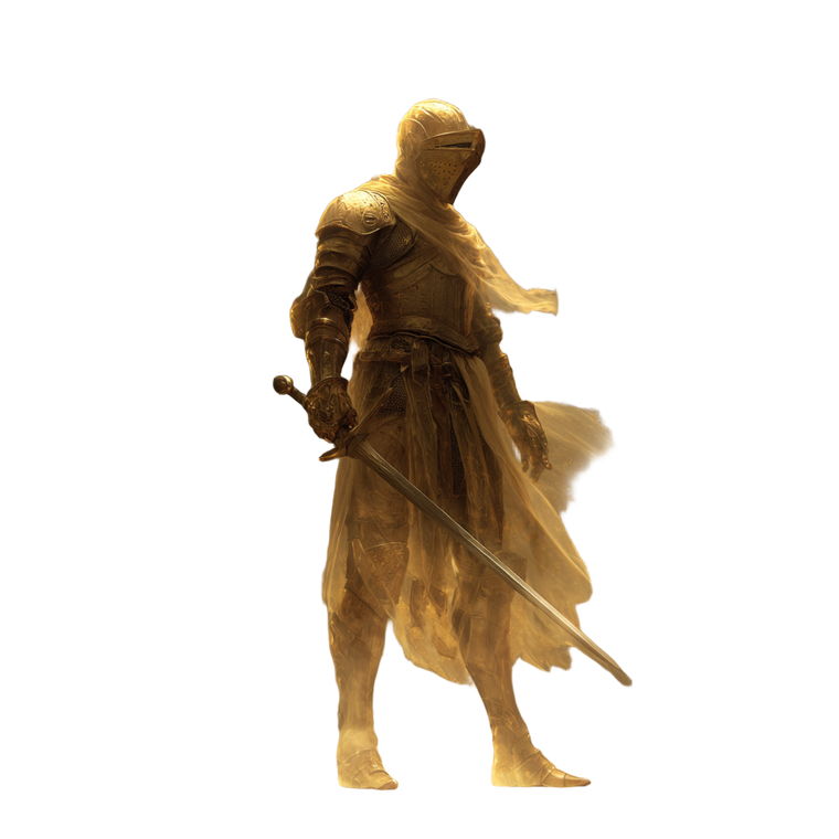 Golden Paladin Spirit Vinyl Car Decal Sticker – Waterproof & UV-Resistant 3.4133333333333336"