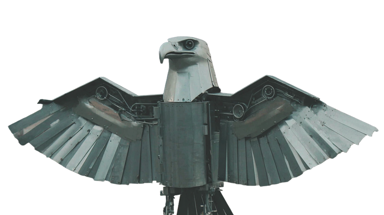 Metal-Winged Eagle Vinyl Car Decal Sticker – Waterproof & UV-Resistant 2.72"
