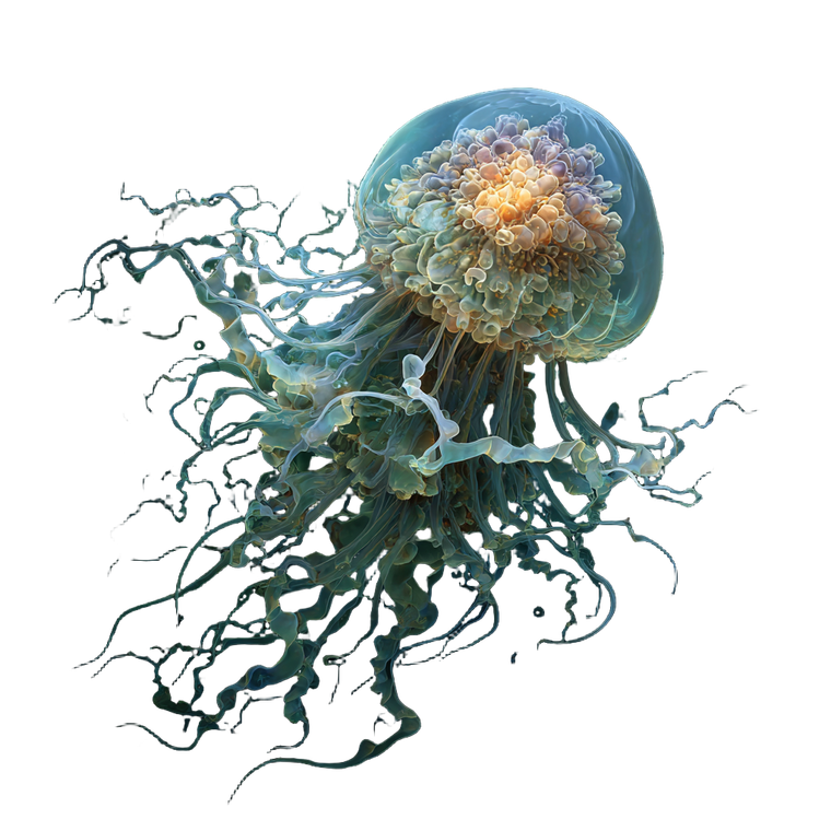Scyphozoa V2 Vinyl Car Decal Sticker – Waterproof & UV-Resistant 3.4133333333333336"