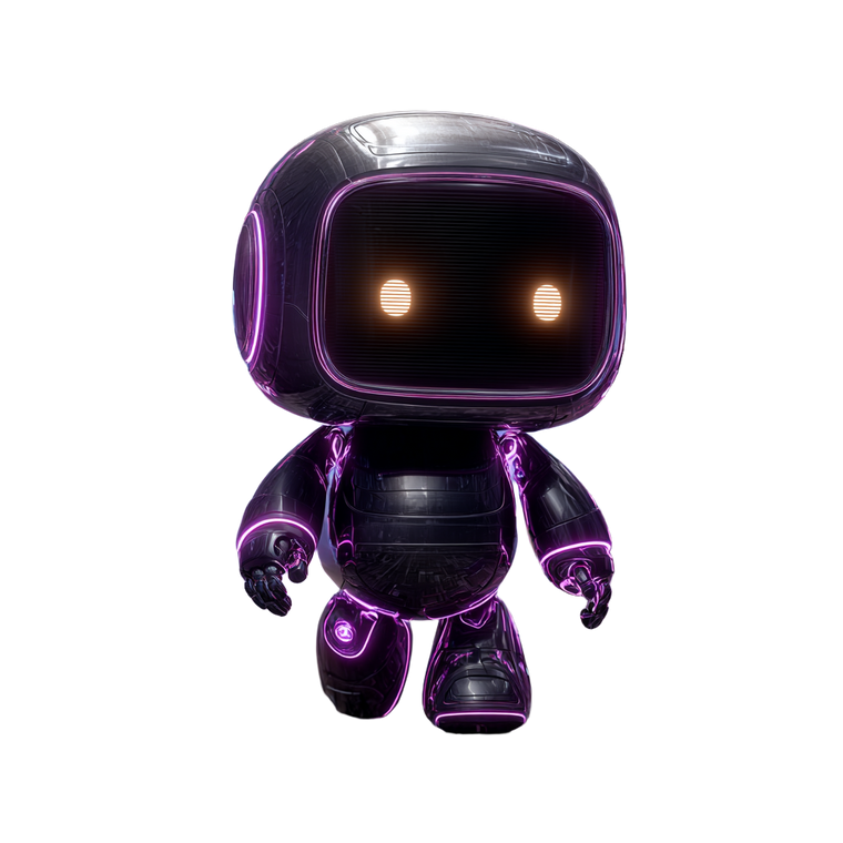 Neon Chrome Robot Vinyl Car Decal Sticker – Waterproof & UV-Resistant 6.826666666666667"