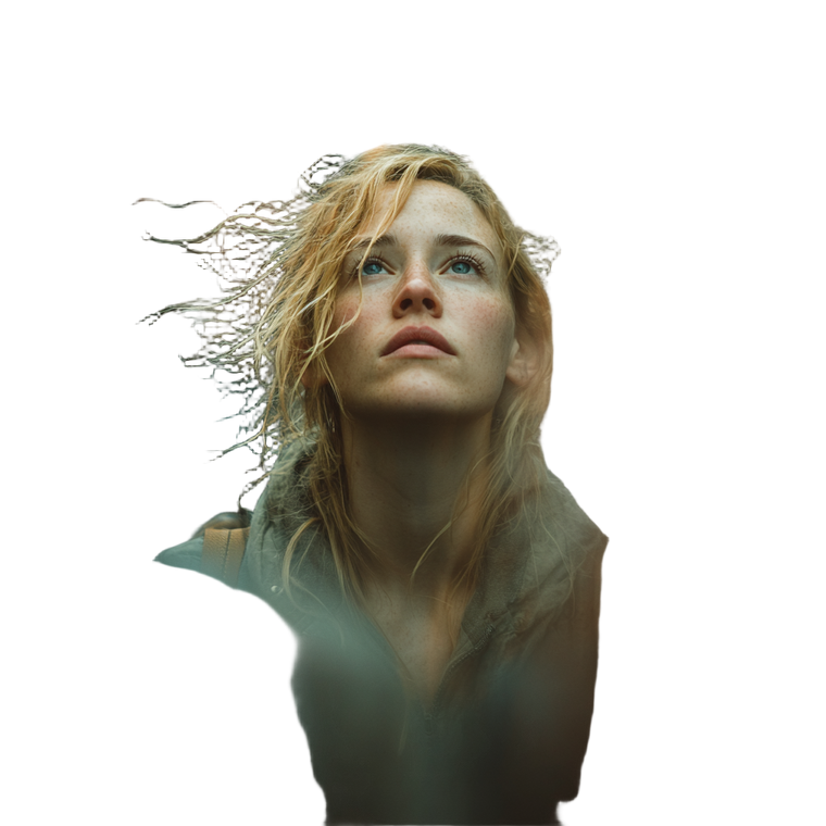 Ghostly Blonde Woman Vinyl Car Decal Sticker – Waterproof & UV-Resistant 3.4133333333333336"