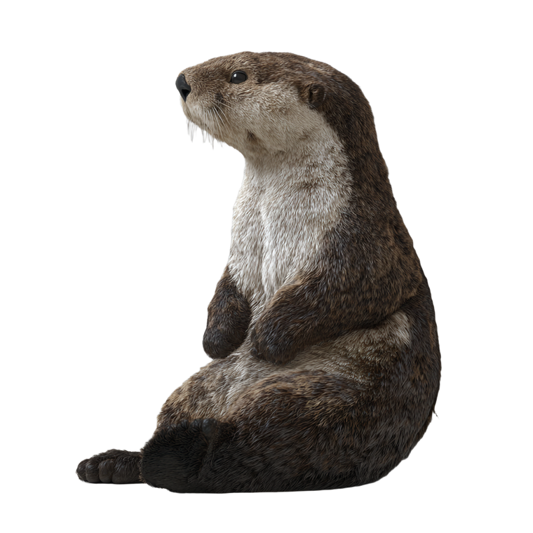 Sea Otter V2 Vinyl Car Decal Sticker – Waterproof & UV-Resistant 3.4133333333333336"