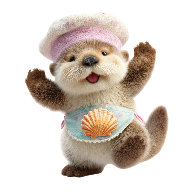 Dancing Chef Otter Vinyl Car Decal Sticker – Waterproof & UV-Resistant 6.826666666666667"