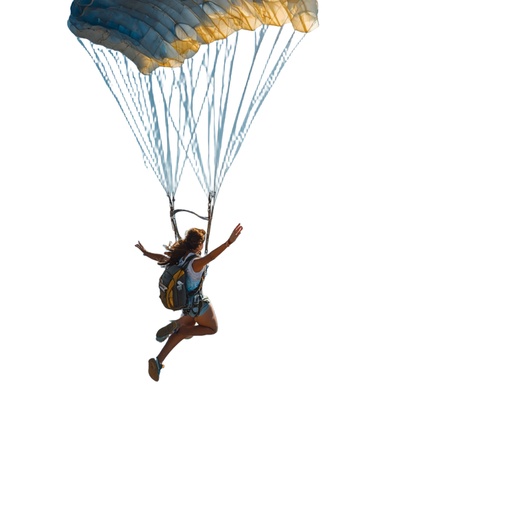 Skydiving Woman Vinyl Car Decal Sticker – Waterproof & UV-Resistant 6.826666666666667"