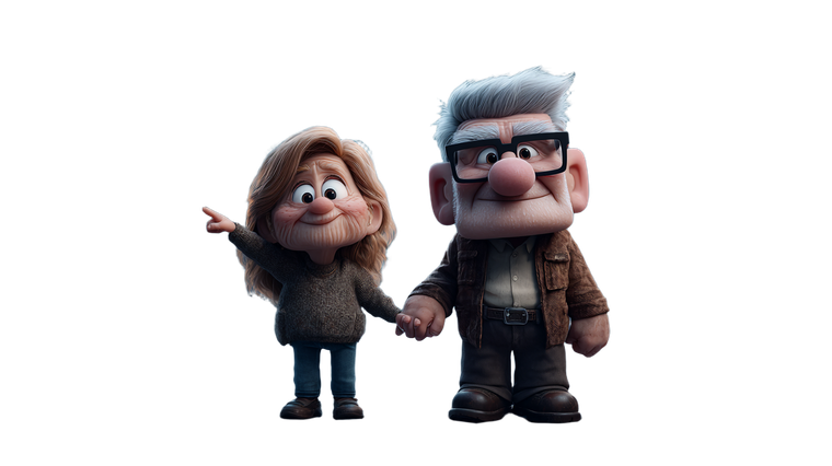 Pixar-Style Couple Walk Vinyl Car Decal Sticker – Waterproof & UV-Resistant 5.4