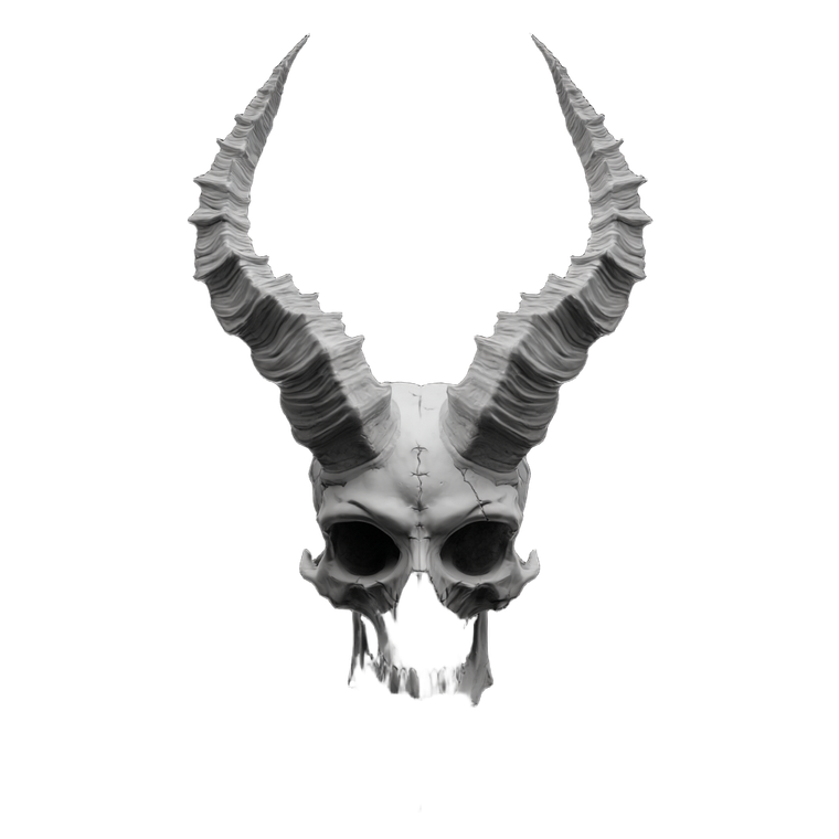 Horned Skull Model Vinyl Car Decal Sticker – Waterproof & UV-Resistant 3.4133333333333336"