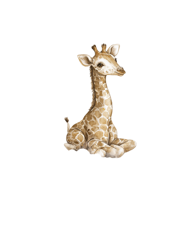 Baby Giraffe Cloud Vinyl Car Decal Sticker – Waterproof & UV-Resistant 4.0"