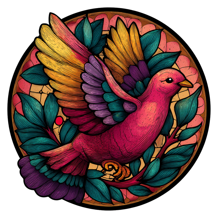 Retro Flying Dove Vinyl Car Decal Sticker – Waterproof & UV-Resistant 3.4133333333333336"