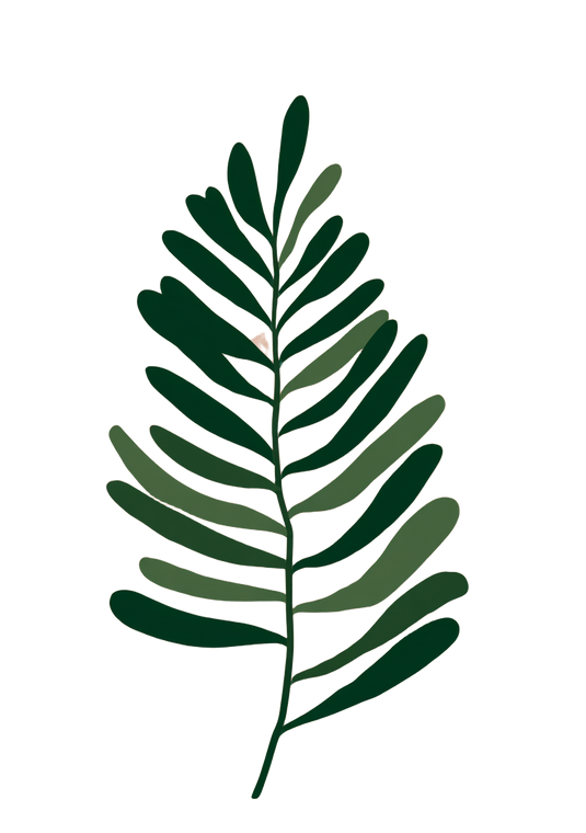 Green Fern Leaf Vinyl Car Decal Sticker – Waterproof & UV-Resistant 8.6
