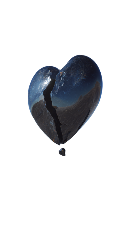 Obsidian Heart Vinyl Car Decal Sticker – Waterproof & UV-Resistant 9.706666666666667"