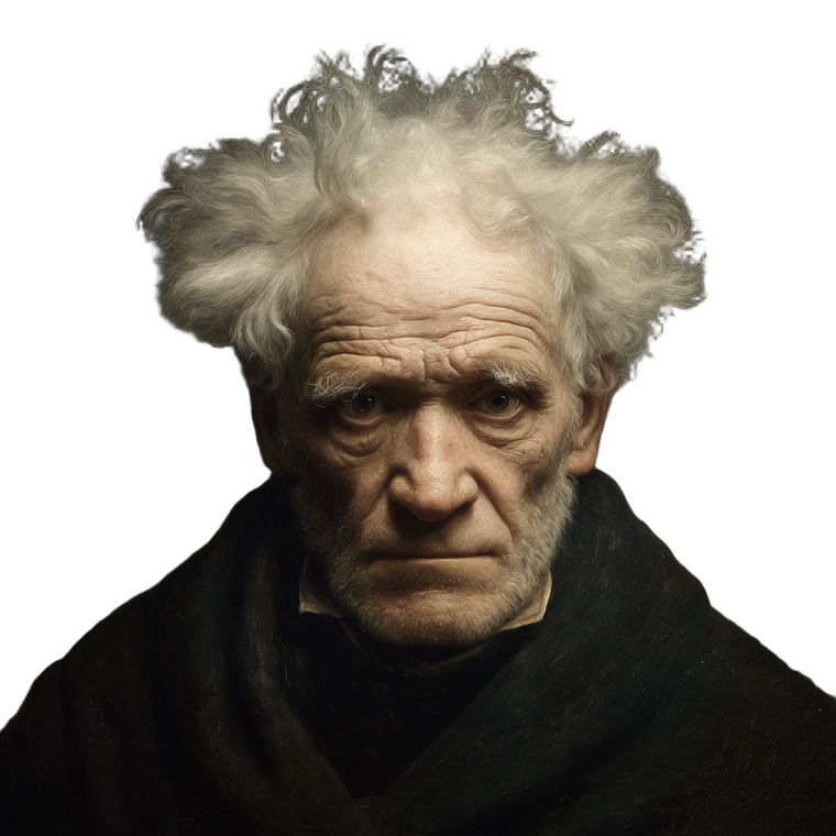 Schopenhauer Portrait V4 Vinyl Car Decal Sticker – Waterproof & UV-Resistant 3.4133333333333336"