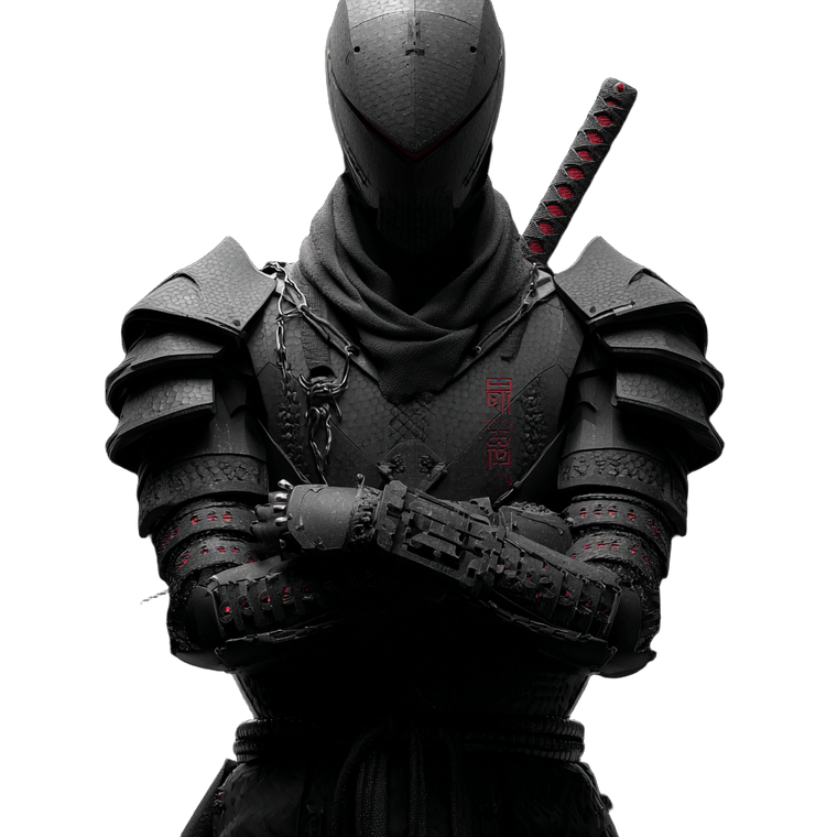 Armoured Ninja Vinyl Car Decal Sticker – Waterproof & UV-Resistant 3.4133333333333336"
