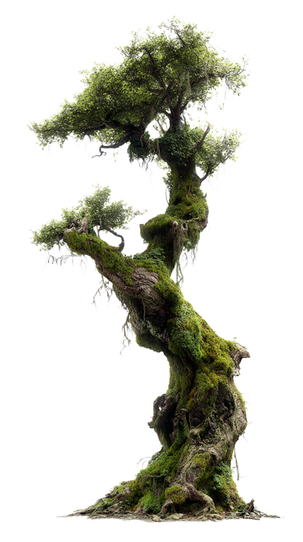 Mossy Gnarled Trees Vinyl Car Decal Sticker – Waterproof & UV-Resistant 9.706666666666667"