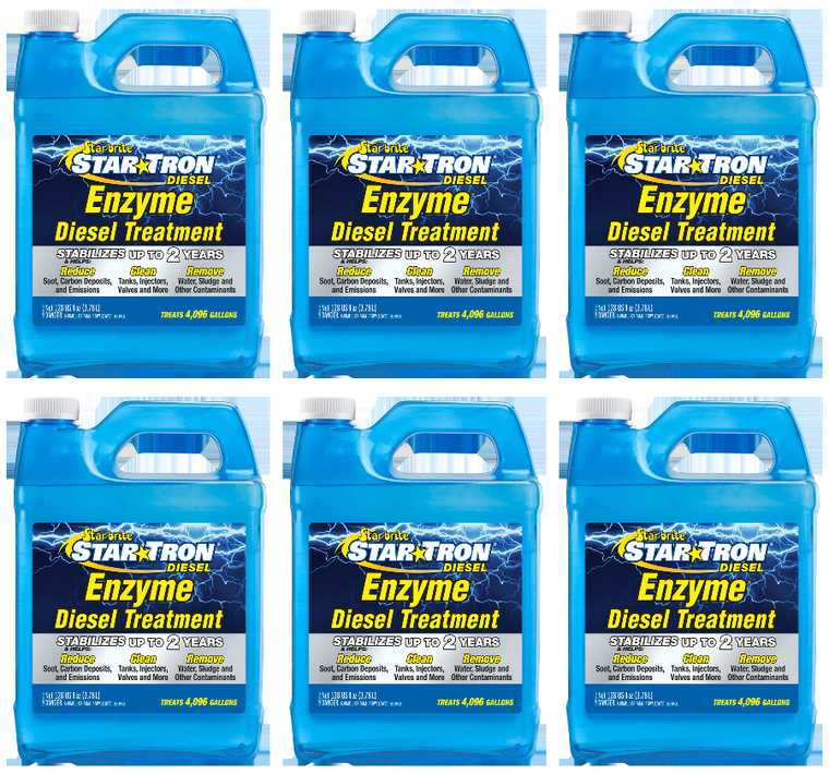 6x Star Brite Star Tron Diesel Fuel Additive | Increases Fuel Economy/Eliminates Carbon Build-Up/Stabilizes Fuel | 1 Gallon Jug | Treats Up To 4096 Gallons | Reduces Emissions