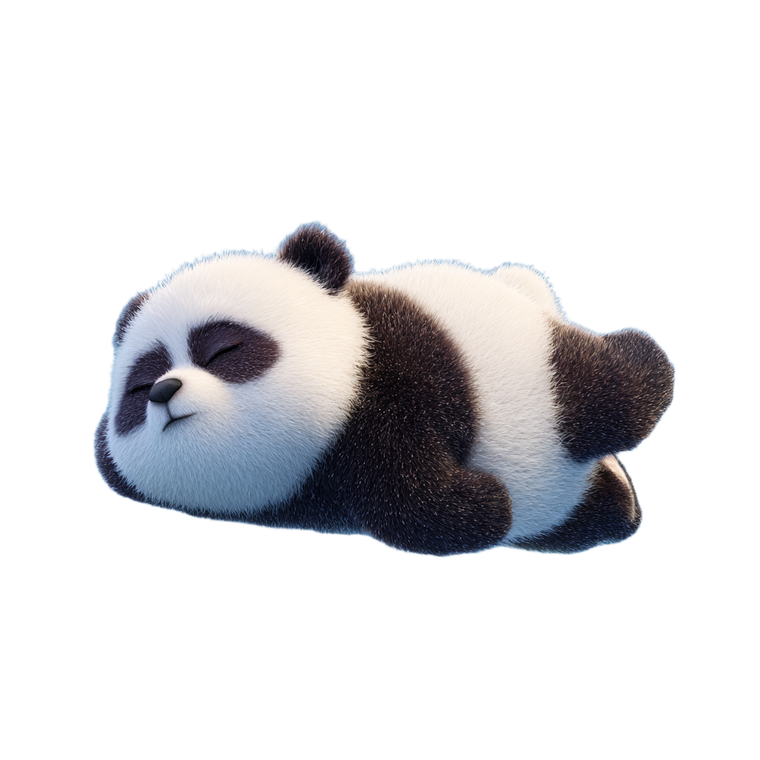 Sleeping Panda V5 Vinyl Car Decal Sticker – Waterproof & UV-Resistant 3.4133333333333336"
