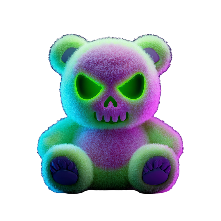 Evil Skull Teddy Vinyl Car Decal Sticker – Waterproof & UV-Resistant 3.4133333333333336"