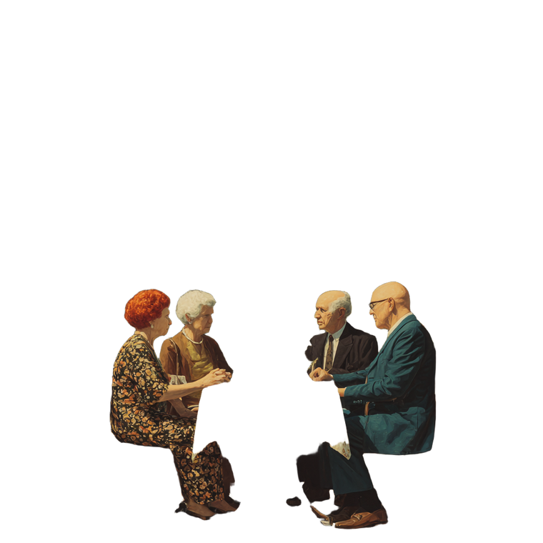 Garden Gathering Elders Vinyl Car Decal Sticker – Waterproof & UV-Resistant 3.4133333333333336"