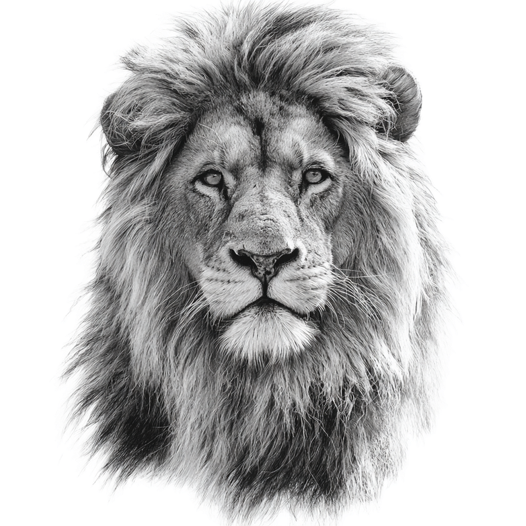 Lion Tattoo Stencil Vinyl Car Decal Sticker – Waterproof & UV-Resistant 3.4133333333333336"