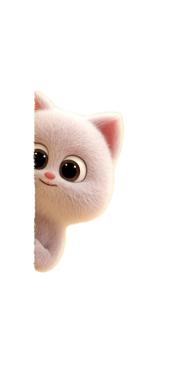 Lilac Kitten Peek Vinyl Car Decal Sticker – Waterproof & UV-Resistant 10.666666666666666"