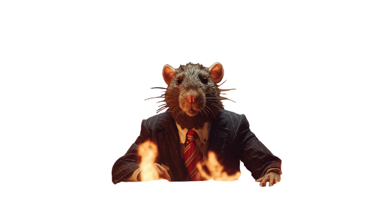 Rat Boss Inferno Vinyl Car Decal Sticker – Waterproof & UV-Resistant 2.72"