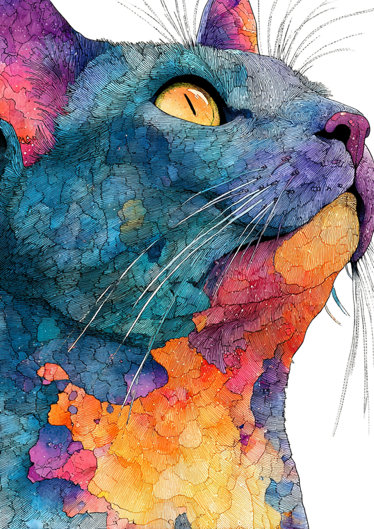 Nebula-Cat Vinyl Car Decal Sticker – Waterproof & UV-Resistant 8.746666666666666"