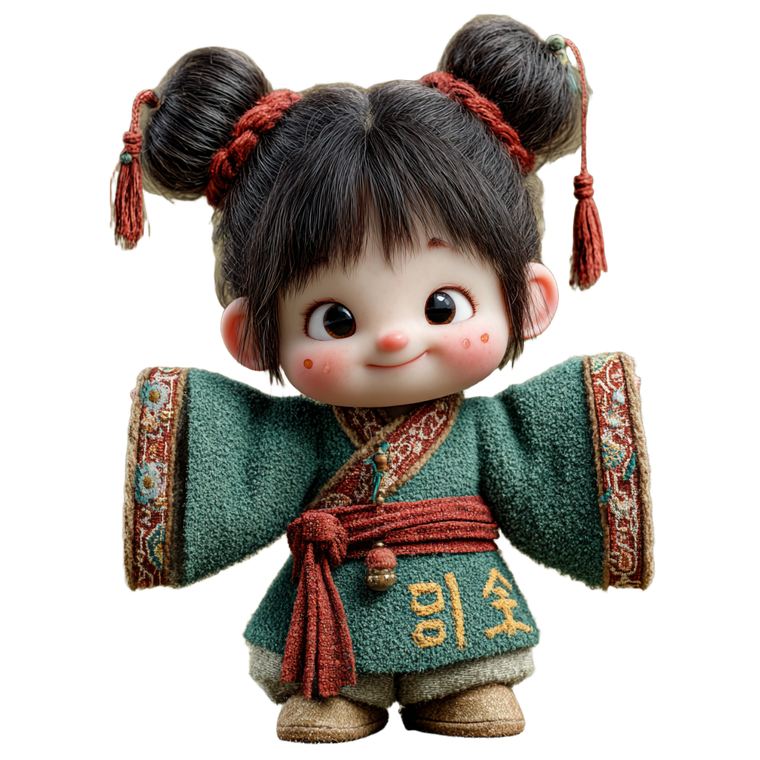 Chubby Hanfu Girl Vinyl Car Decal Sticker – Waterproof & UV-Resistant 3.4133333333333336"