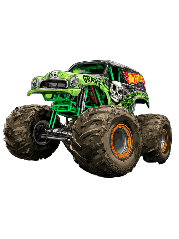 Grave Digger Truck Vinyl Car Decal Sticker – Waterproof & UV-Resistant 8.213333333333333"